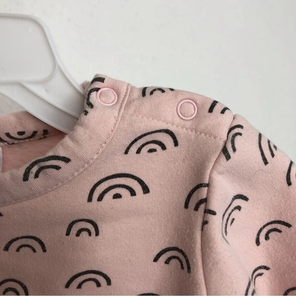 Nordstrom Baby matching set sweatshirt and sweatpants pink rainbow size 3 months - Picture 4 of 11